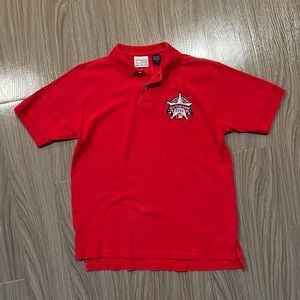 1995 Texas Rangers MLB All Star Game Polo Shirt Red Mens Large Vintage